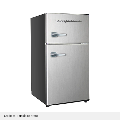 2 Door Refrigerator with stainless steel