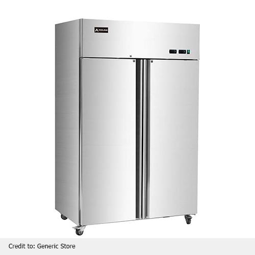 Refrigerator with Upright Fan Cooling Cooler